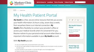 
                            10. My Health Patient Portal - Mankato Clinic