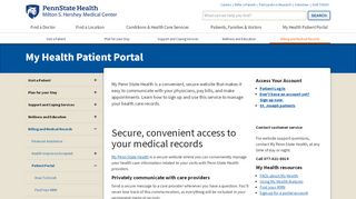 
                            2. My Health Patient Portal - Penn State Health Milton S. Hershey ...