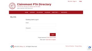 
                            4. My Info – Clairemont PTA Directory