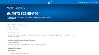 
                            2. My Intel Sign In FAQ