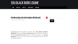 
                            3. my JHU Blackboard Login- Johns Hopkins University Blackboard