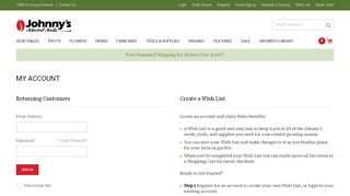 
                            1. My Johnny's Account Login - Johnny's Selected Seeds