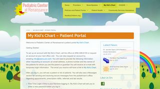 
                            3. My Kid's Chart – Patient Portal | Pediatric Center at Renaissance