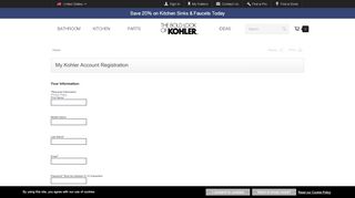 
                            3. My Kohler Account Registration | KOHLER