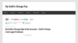 
                            6. My Kohl’s Charge Sign in My Account – Kohl’s Charge …