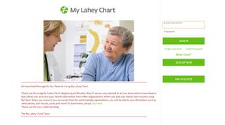 
                            6. My Lahey Chart - Login Page