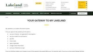 
                            11. My Lakeland | Lakeland College