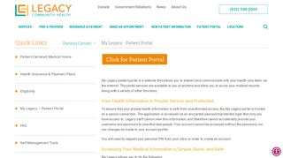 
                            10. My Legacy - Patient Portal - Legacy Community Health