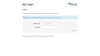 
                            5. My Login: Log In