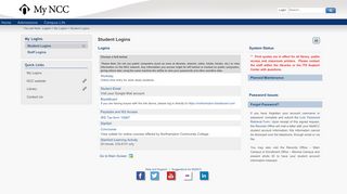 
                            7. My Logins - Student Logins | MyNCC - Northampton Community College