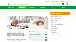 
                            4. My Medical Records | Patient Resources | ProMedica