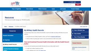 
                            9. My Military Health Records | TRICARE