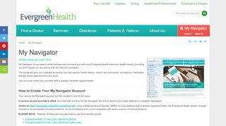 
                            4. My Navigator Patient Portal | Kirkland, WA | EvergreenHealth