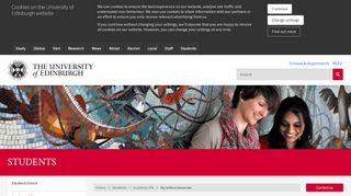 
                            9. My online resources | The University of Edinburgh