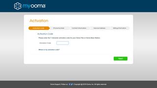 
                            4. My Ooma - Activation