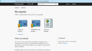 
                            1. My payslip | Hantsweb