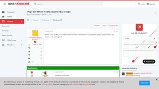 
                            9. My pc don't Show me the password bar to login | Tom's Hardware Forum