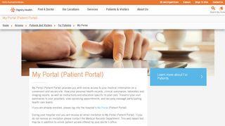 
                            10. My Portal (Patient Portal) | Arizona | Dignity Health