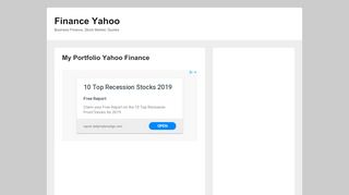 
                            6. My Portfolio Yahoo Finance – Finance Yahoo