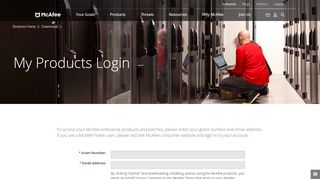 
                            3. My Products Login - mcafee.com