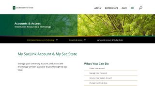 
                            4. My SacLink Account & My Sac State | Sacramento State