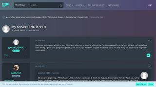 
                            5. My server PING is 999+ - Community Help - g-portal.us game server ...