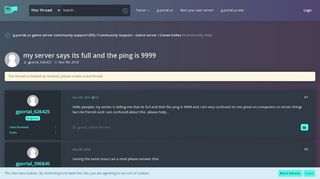 
                            6. my server says its full and the ping is 9999 - Community Help - g ...
