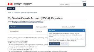 
                            3. My Service Canada Account (MSCA) - Canada.ca