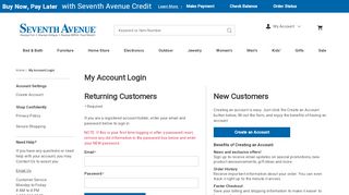 
                            9. My Seventh Avenue Account Login | Seventh Avenue