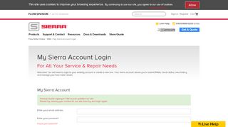 
                            7. My Sierra Account Login | Sierra Instruments