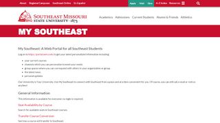 
                            2. My Southeast - Southeast Missouri State University