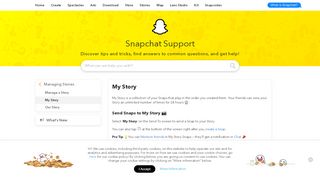
                            8. My Story - Snapchat Support