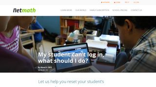 
                            7. My student can't log in, what should I do?Netmath | Netmath