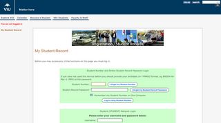 
                            8. My Student Record: Main Page - VIU Information Systems - Vancouver ...