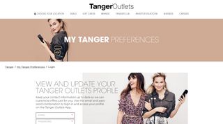 
                            1. My Tanger Preferences | Login - Tanger Outlets