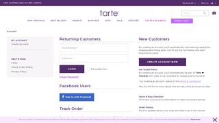 
                            4. My Tarte Account Login - Tarte Cosmetics