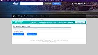 
                            4. My Teams & Leagues - Fantasy Football | Yahoo! Sports