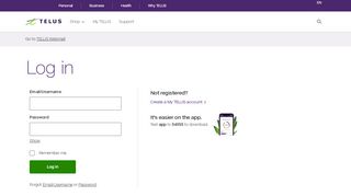 
                            3. My TELUS - Log in to manage your TELUS account | TELUS