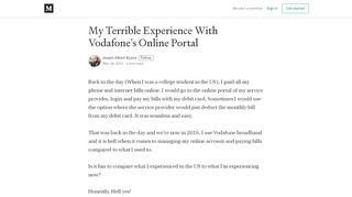 
                            5. My Terrible Experience With Vodafone's Online Portal - Medium