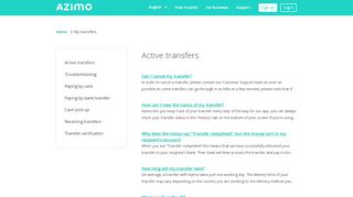 
                            4. My transfers – Azimo