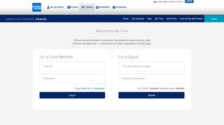 
                            4. My Trips - American Express Travel Services and Travel Reservations