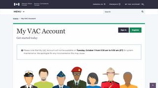 
                            3. My VAC Account - Veterans Affairs Canada