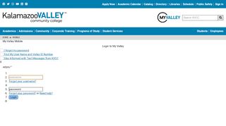 
                            2. My Valley Mobile - Kalamazoo Valley Community College