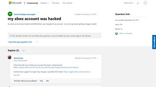 
                            9. my xbox account was hacked - Microsoft …
