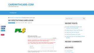 
                            8. My Xpectations Card Login | cardwithcard.com