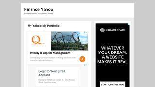
                            4. My Yahoo My Portfolio – Finance Yahoo