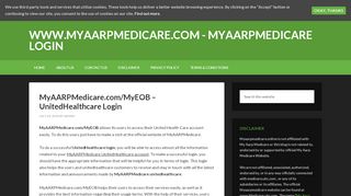 
                            5. MyAARPMedicare.com/MyEOB – UnitedHealthcare Login