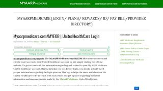 
                            5. Myaarpmedicare.com/MYEOB | UnitedHealthCare …