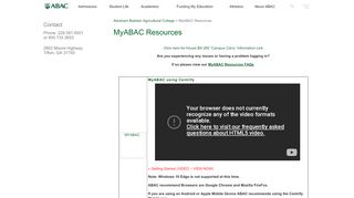 
                            8. MyABAC Resources | Abraham Baldwin Agricultural College