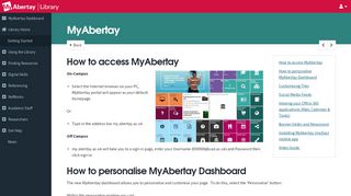 
                            1. MyAbertay - the intranet